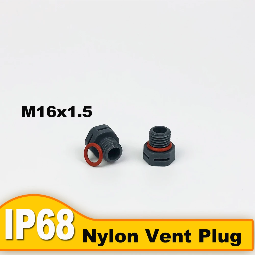 10 PCS M16x1.5 Nylon Waterproof Air Vent Valve Screw In Protective Vent Plug E-PTFE M16 Plastic Breather Vent Valve