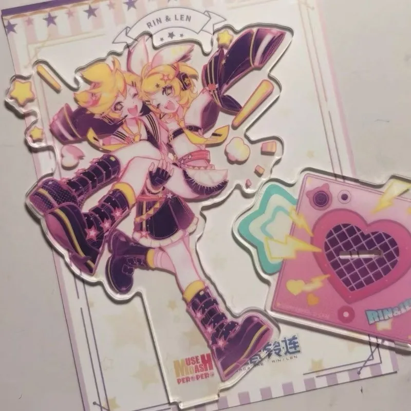Figura de Acrílico de 3.93 Pulgadas de Kagamine Rin, Figura de Acrílico de Kagamine Len, Decoración Coleccionable