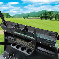 Roykaw Golf Cart Inner Front Storage Basket Dash Organizer Tray for EZGO TXT/RXV, Upgrade Larger Compartments & More Sturdy