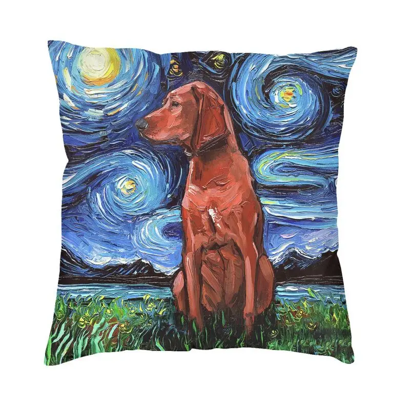 

Redbone Coonhound Starry Night Throw Pillow Case 40*40cm for Sofa Pet Dog Lover Cushion Cover Nordic Creative Square Pillowcover