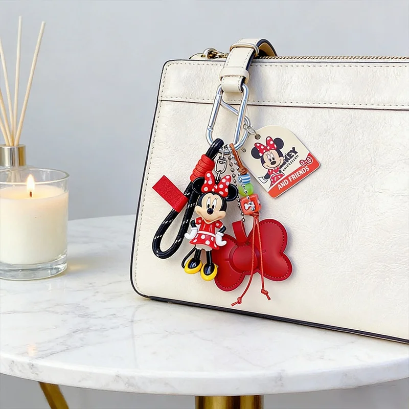Disney Genuine Cartoon Keychain with Minnie Doll And Donald Duck Pendant Cute Mobile Phone Accessory Small Gift Idea view 4