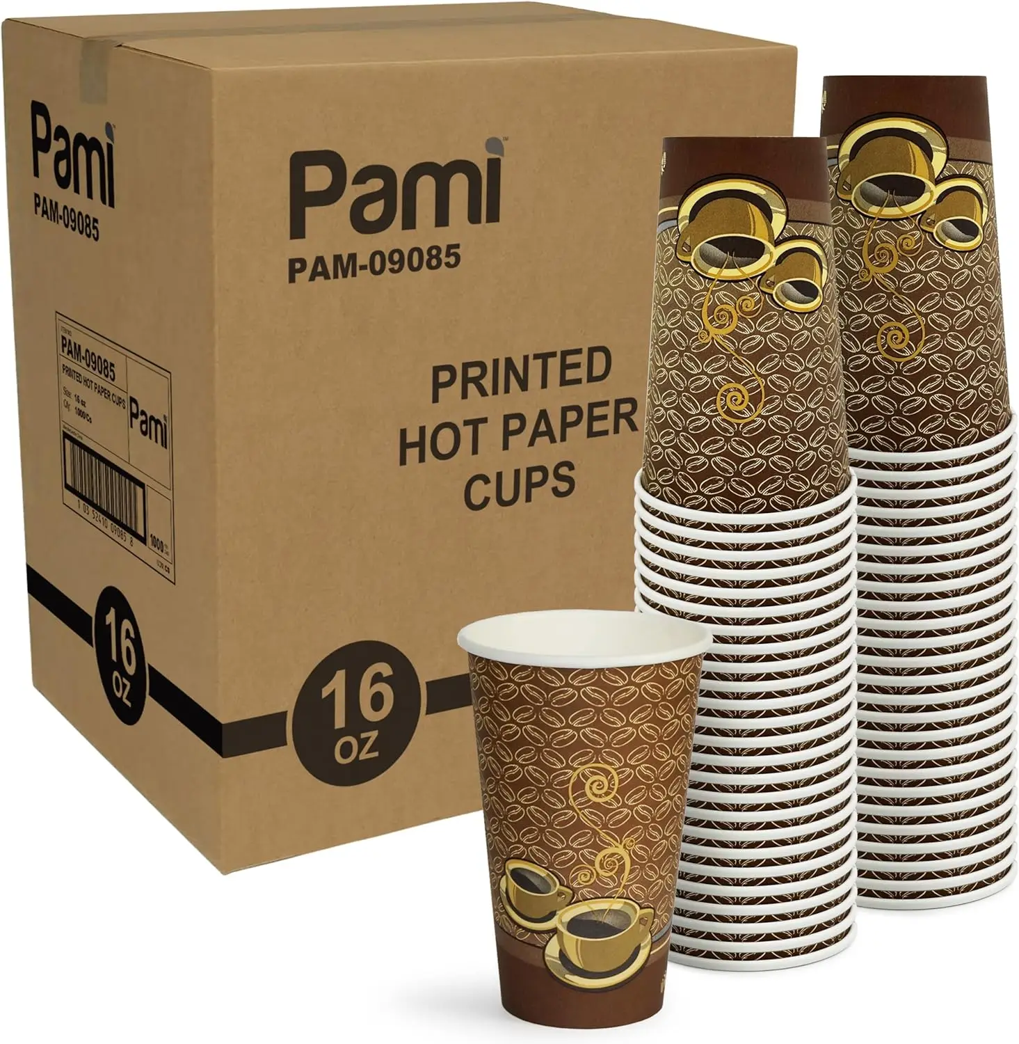 

Disposable Coffee Cups, Single-Use Paper Cups, To-Go Hot Beverage Cups for Espresso Coffee Tea Hot Chocolate, Leak Resis