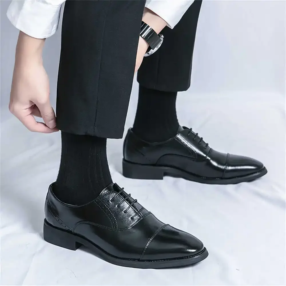 Number 39 Plus Size Mens Luxury Brand Trainer Heels Gentleman Shoes Black Party Elegant Dress Sneakers Sport