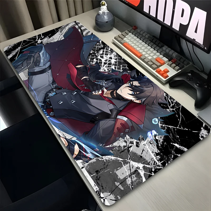 Mouse Pad Laptop Anime Extended Desktop Mat Computer Gamer Mousepad G-genshin Impact Wriothesley Gaming Accessories Keyboard Pad