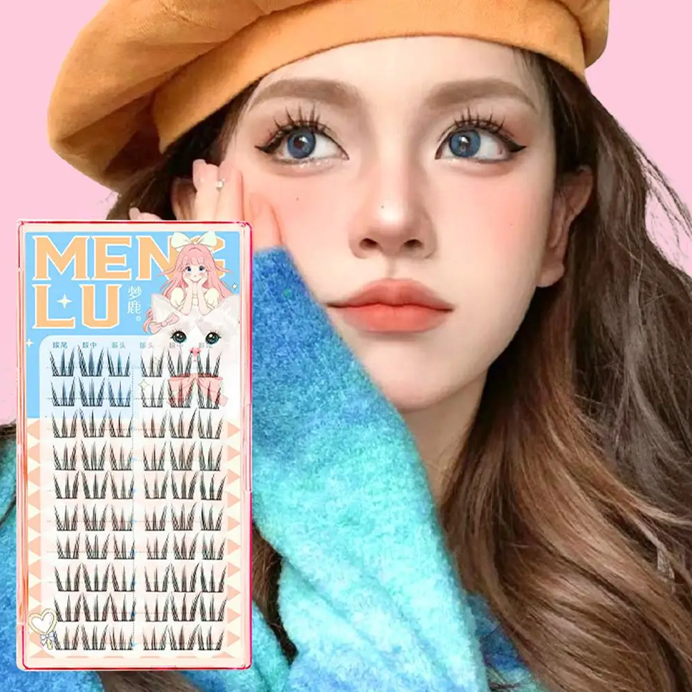 Cluster cílios diy extensão de cílios estilo falso grosso natural maquiagem cílios palco j5u9