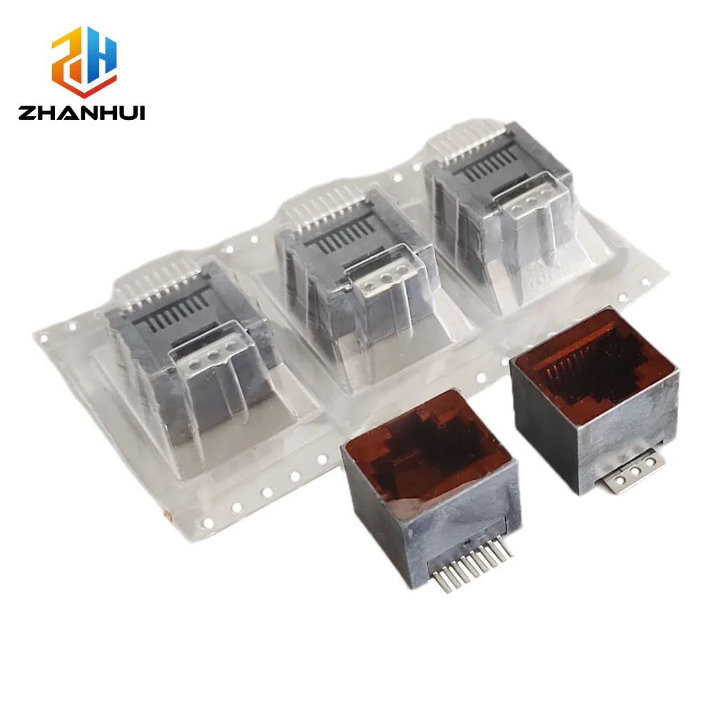 5/10Pcs 8P8C SMD Vertical RJ45 Female Jack - PCB Mount Network Socket Connector for Ethernet Applications