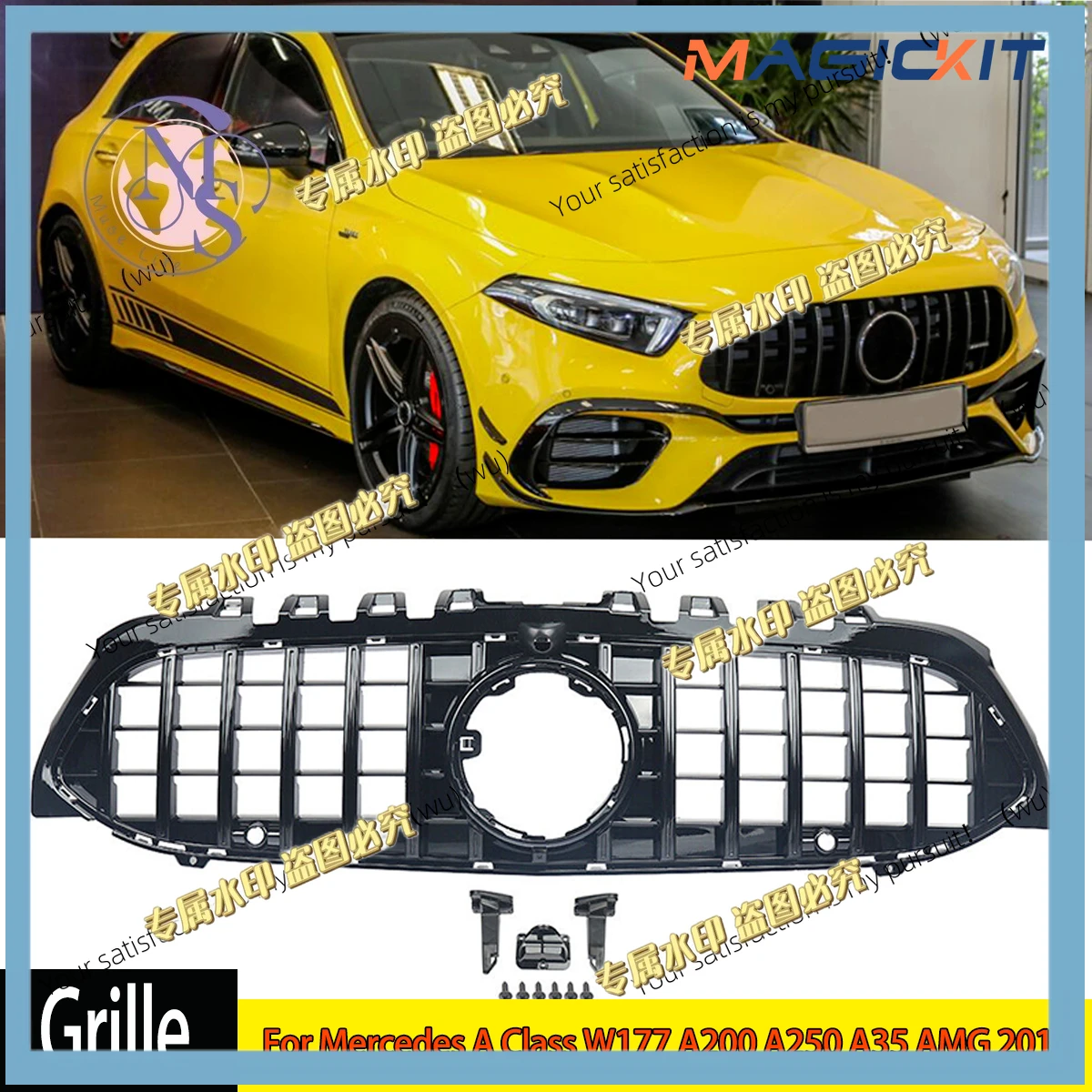 W177 A35/45 car front bumper, Pomarikana 2019 2020 2021 2022 racing grille for Mercedes-AMG GT grille accessories