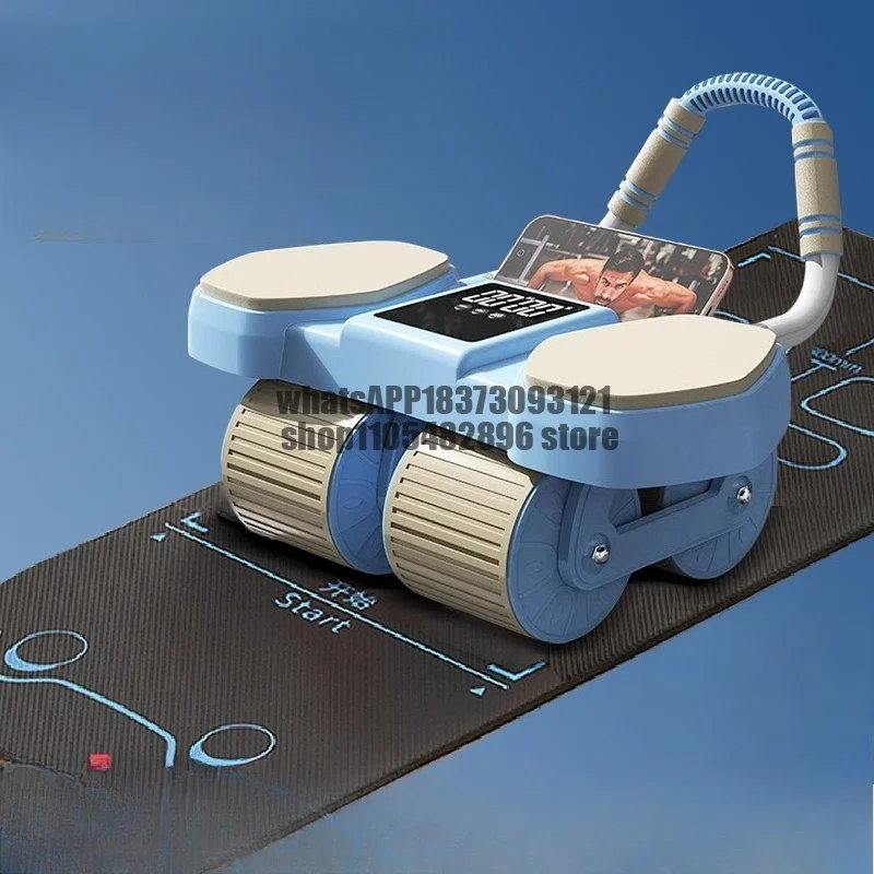Four-wheel abdominal wheel automatic rebound new household thin belly curl abdominal muscle artifact sports fitness equipment