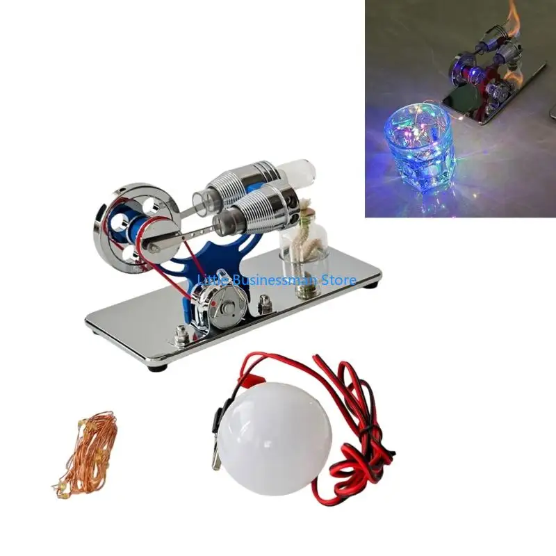 Stirling Engine Model traditional LED Generator For Classroom Teaching M76A