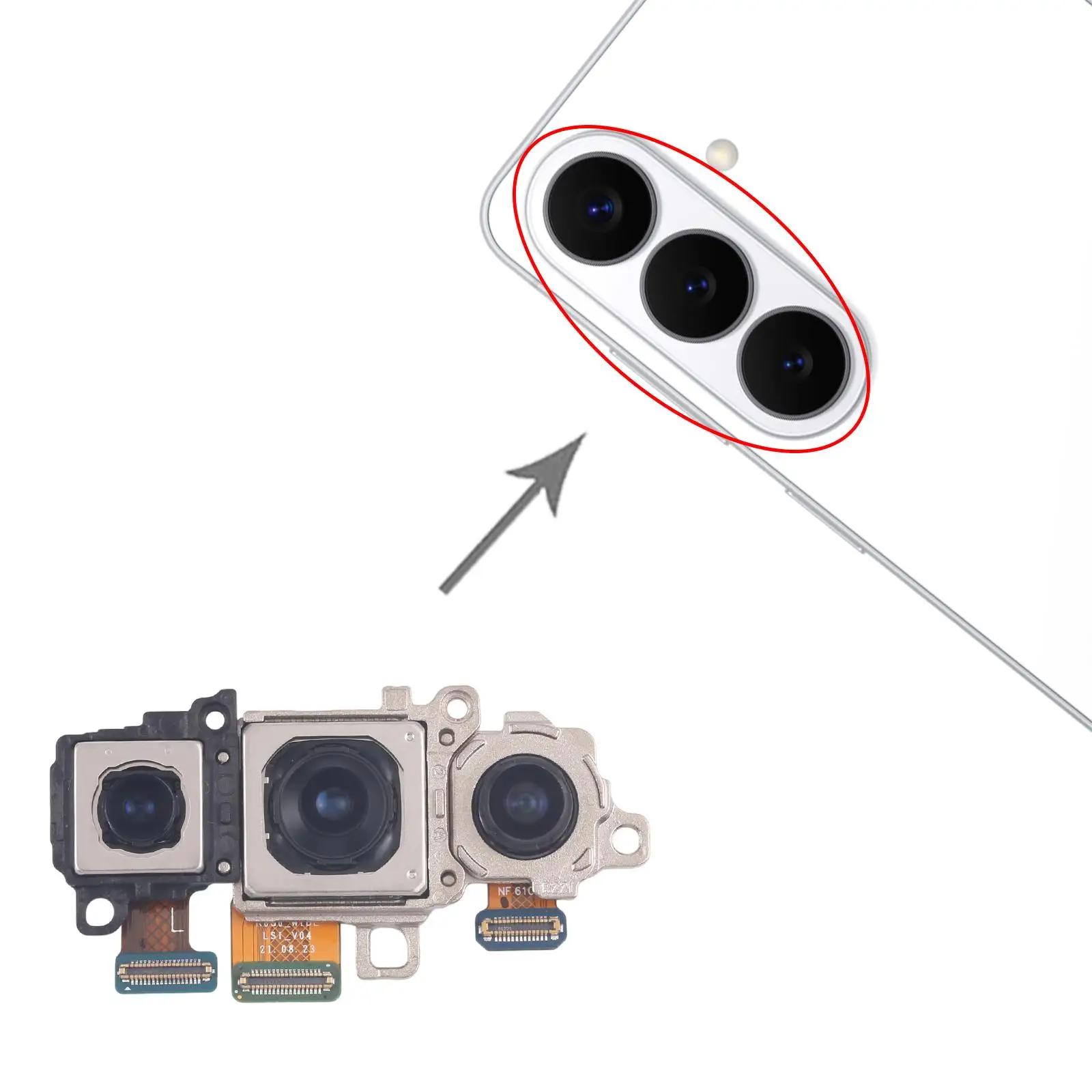 Wide Telephoto Main Back Facing Camera For Galaxy S26 SM-S942B Camera Set (Telephoto + Wide + Main Camera) Replacement Camera