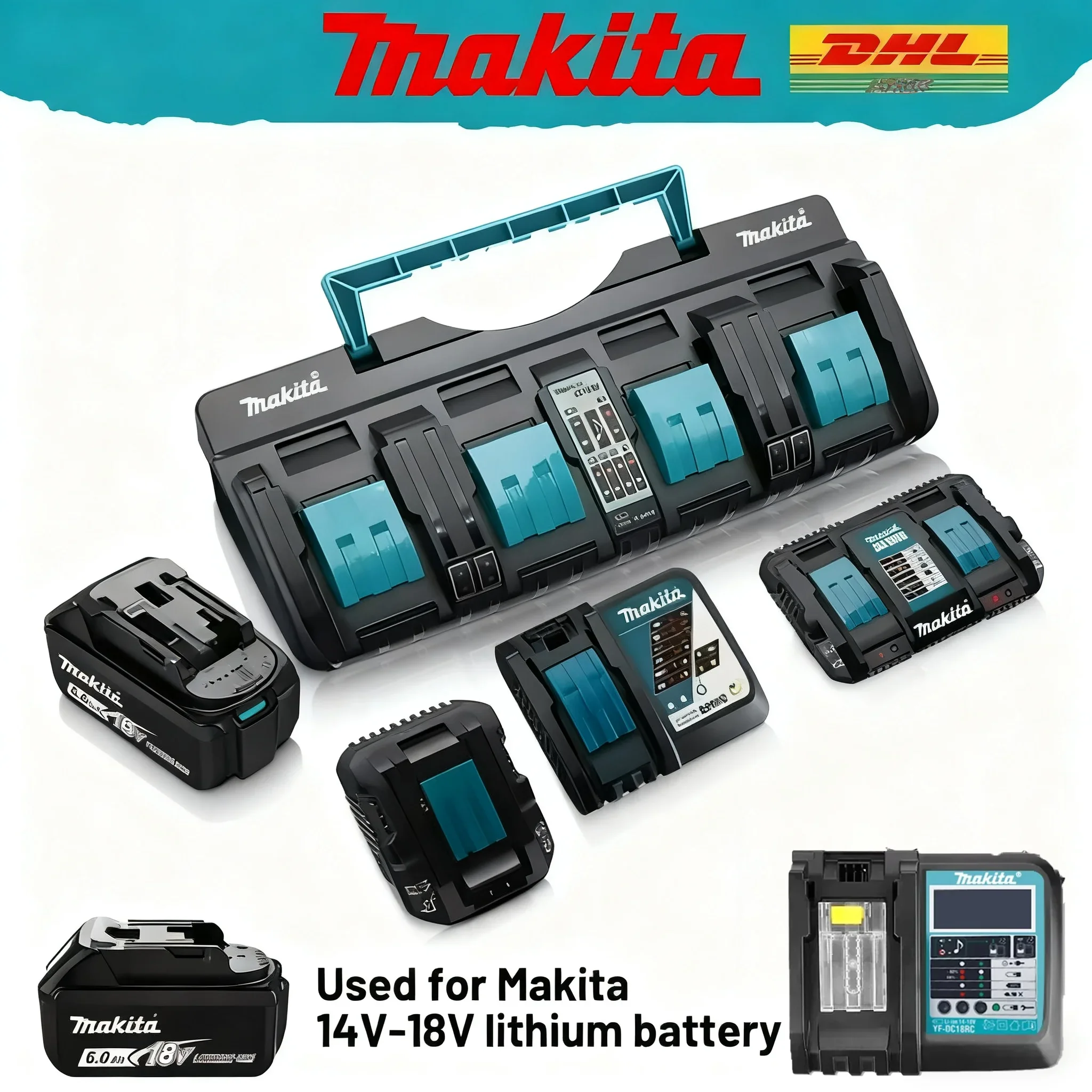 

NEW Makita DC18RC Battery 3A Charger,for Makita 18V 14.4V BL1860B,BL1850B,BL1840,BL1830,BL1820,BL1415,BL1440 Power tool Charger