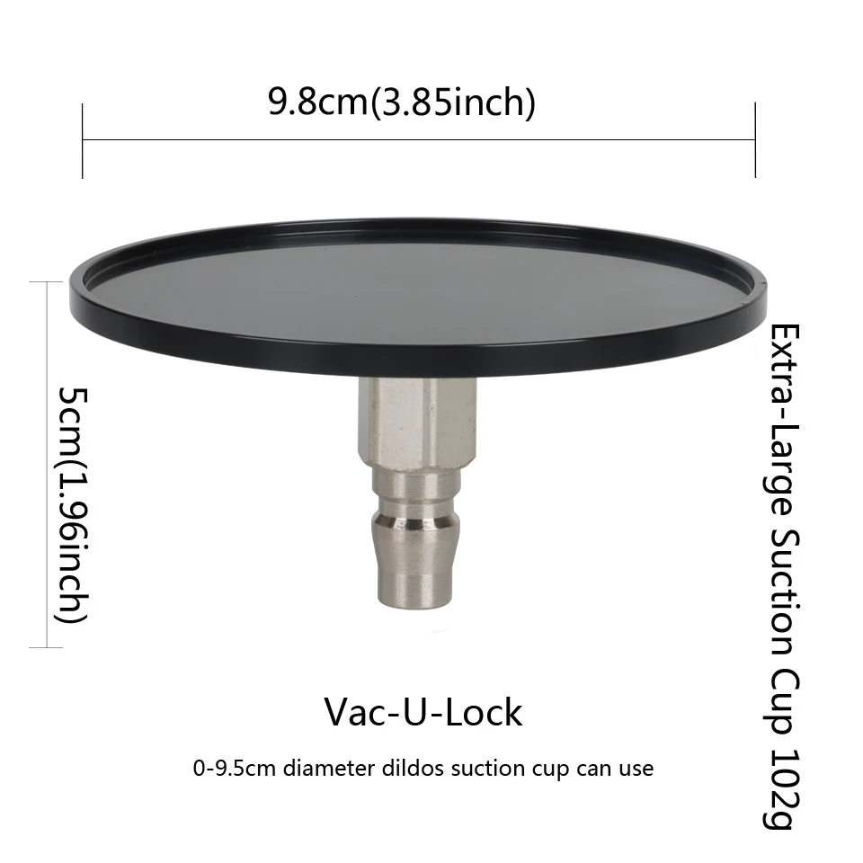 3.8'' Metal Suction Cup for Linear Actuator Attachment Holder Vac U Lock Telescopic Machine Vibrator Quick Mechanism Connector