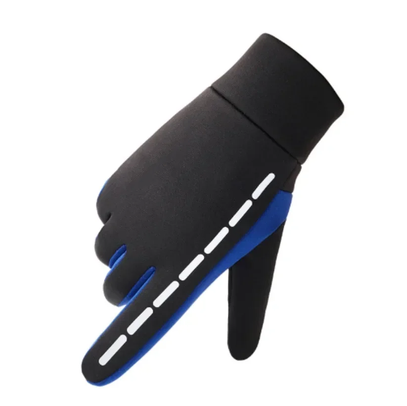 Sport Fleece Warm Color Matching Gloves Men's Touch Screen Autumn Winter Ski Motorcycle Riding Cold Outdoor Gloves 1SET