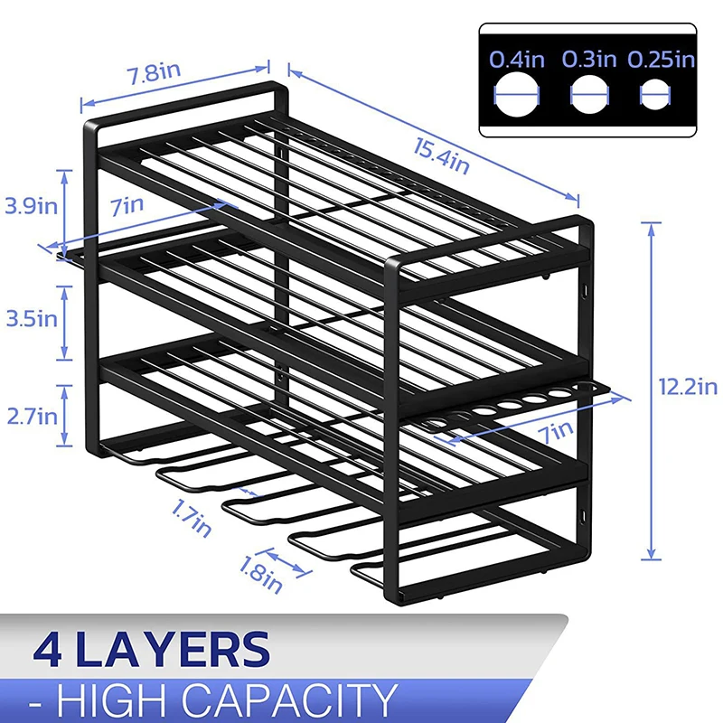 Wall Mounted Organizer Hardware Power Tool Rack Wall Mounted Tool Organizer Tool Storage Rack