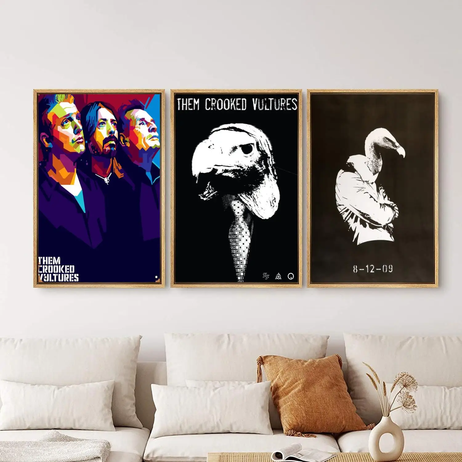 Them Crooked Vultures Painting 24x36 Wall Art Canvas Posters Personalized Gift Modern Family bedroom Decoration Art Poster