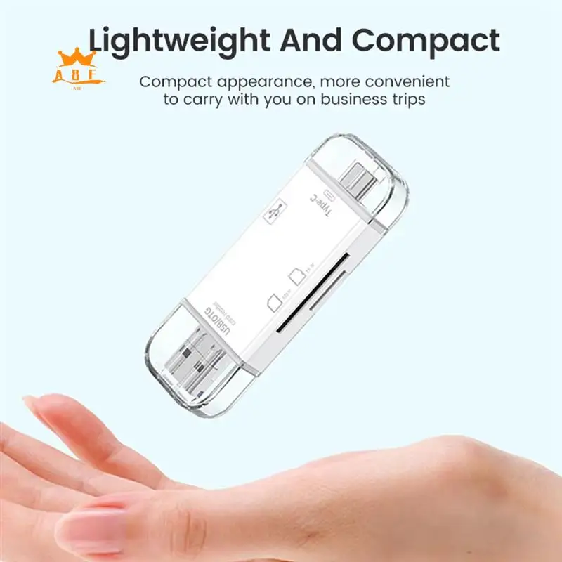 

A08E-OTG SD TF Type C Micro-Sd Card Reader Type C To Usb Otg Adapter 6 In1 USB 2.0 TF Card USB Flash Drive Card Reader