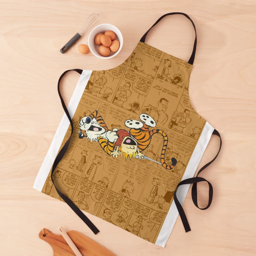 

Calvin, книжный роман, комикс, комикс, комикс, веселый рождественский, тигр, купюр вотерсон, трендовый фартук Кухни для мужчин Фартук