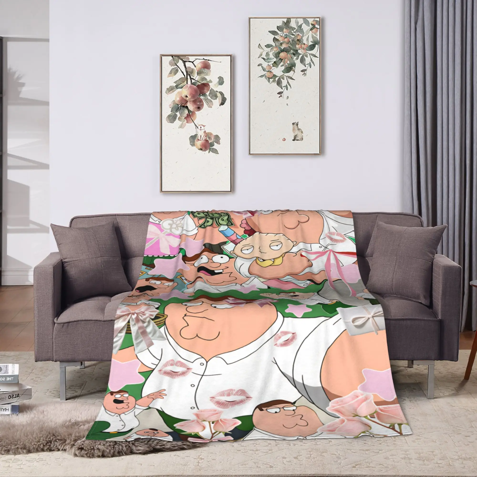 Peters Griffins Familys Guys Blanket Soft Warm Plush Bedding Throws For Home Decor Decorative Flannel Bedspread Bed Cover