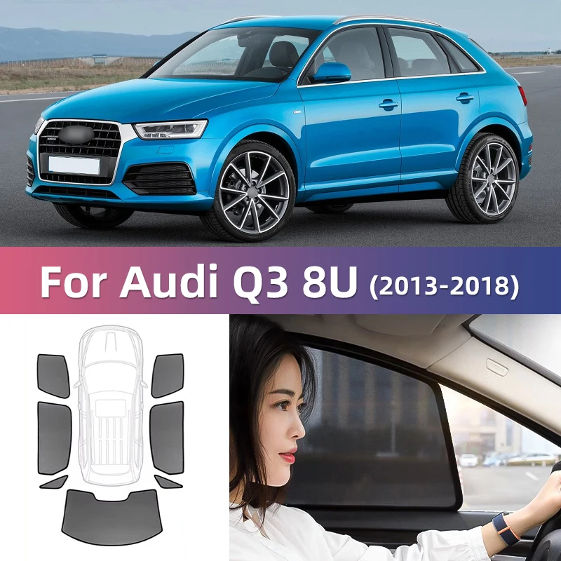 

Для Audi Q3 8U 2012-2018 автомобильный солнцезащитный козырек, передняя лобовое стекло, рамка, занавеска на заднее боковое окно, солнцезащитный козырек