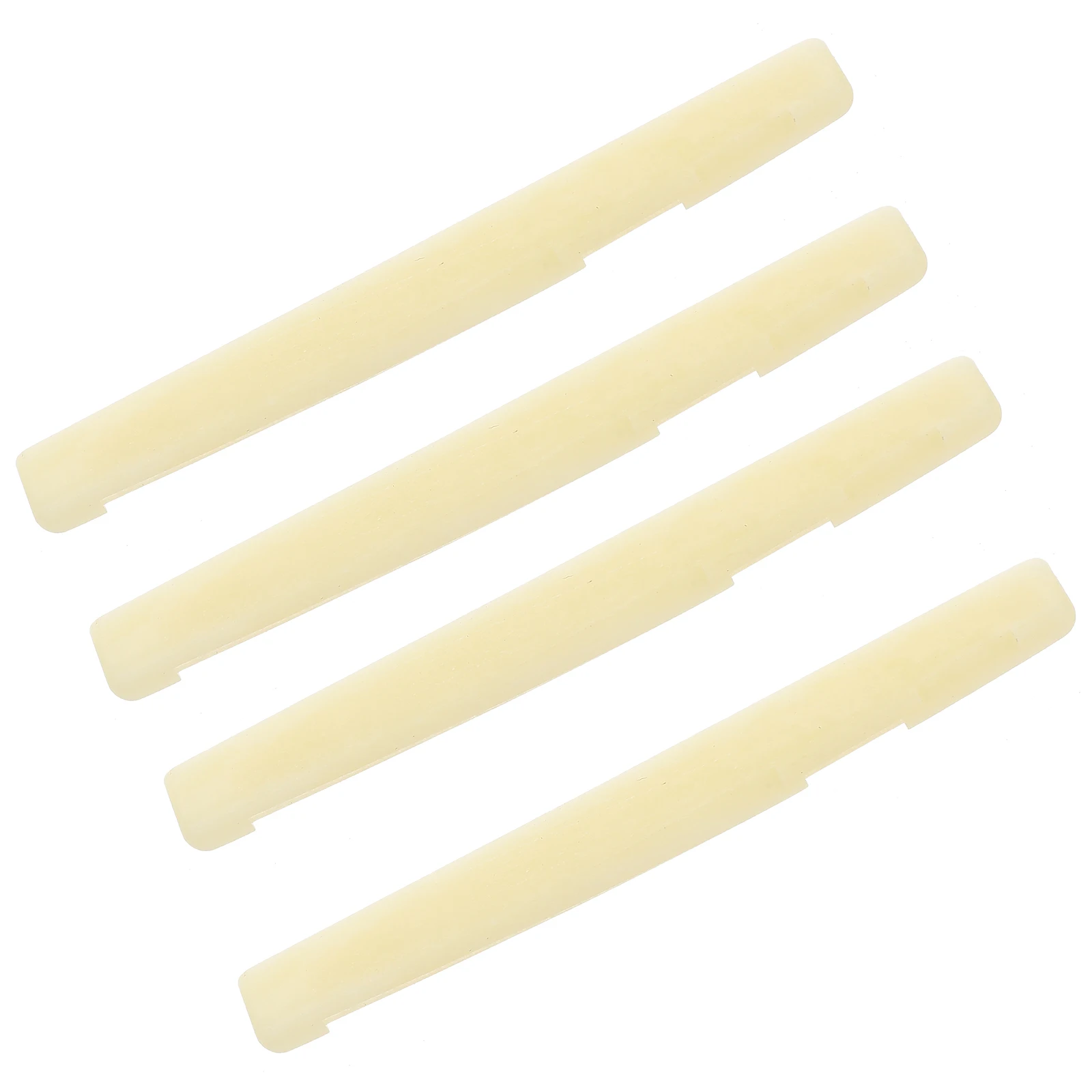 

4pcs Guitar Saddle Beef Bone 43mm Replacement Bridge Parts for Folk Guitars Enhance Sound Practical Accessories
