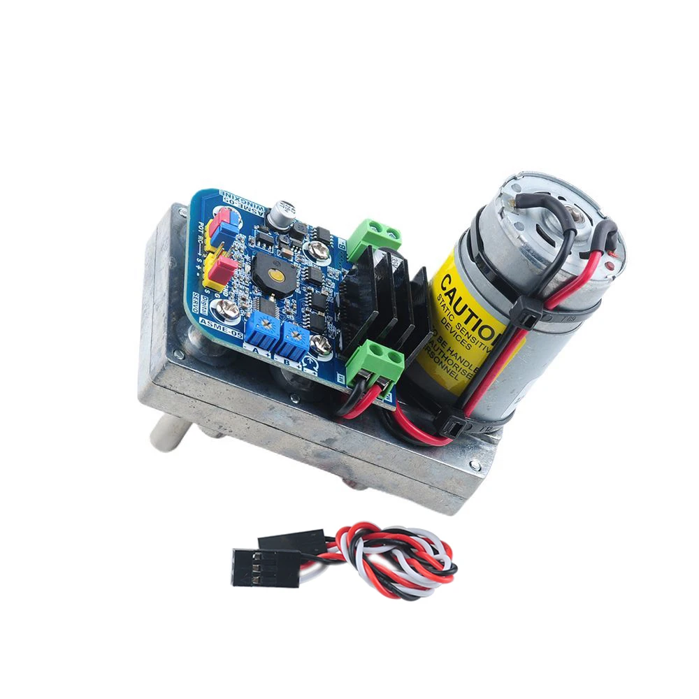 ASMC-05A 110 กก.ซม.เซอร์โวอุตสาหกรรม 12V/24V แรงดันไฟฟ้าคู่เกียร์โลหะผสมสำหรับแขนหุ่นยนต์/วาล์วควบคุม