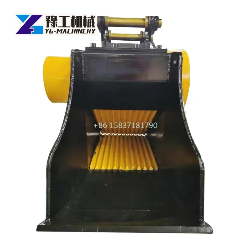 High Quality Excavator Crusher Bucket Digging Crusher Bucket for Concrete Rock Stone Crushing 15 Ton Excavation Install Parts