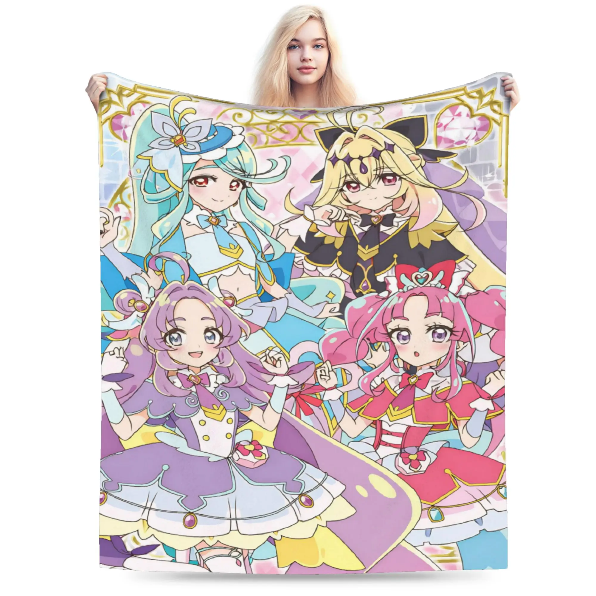 Novelty Design Soaring Sky Pretty Cure Blankets Ultra-Soft Velvet  Relax Throw Blanket Machine Washable