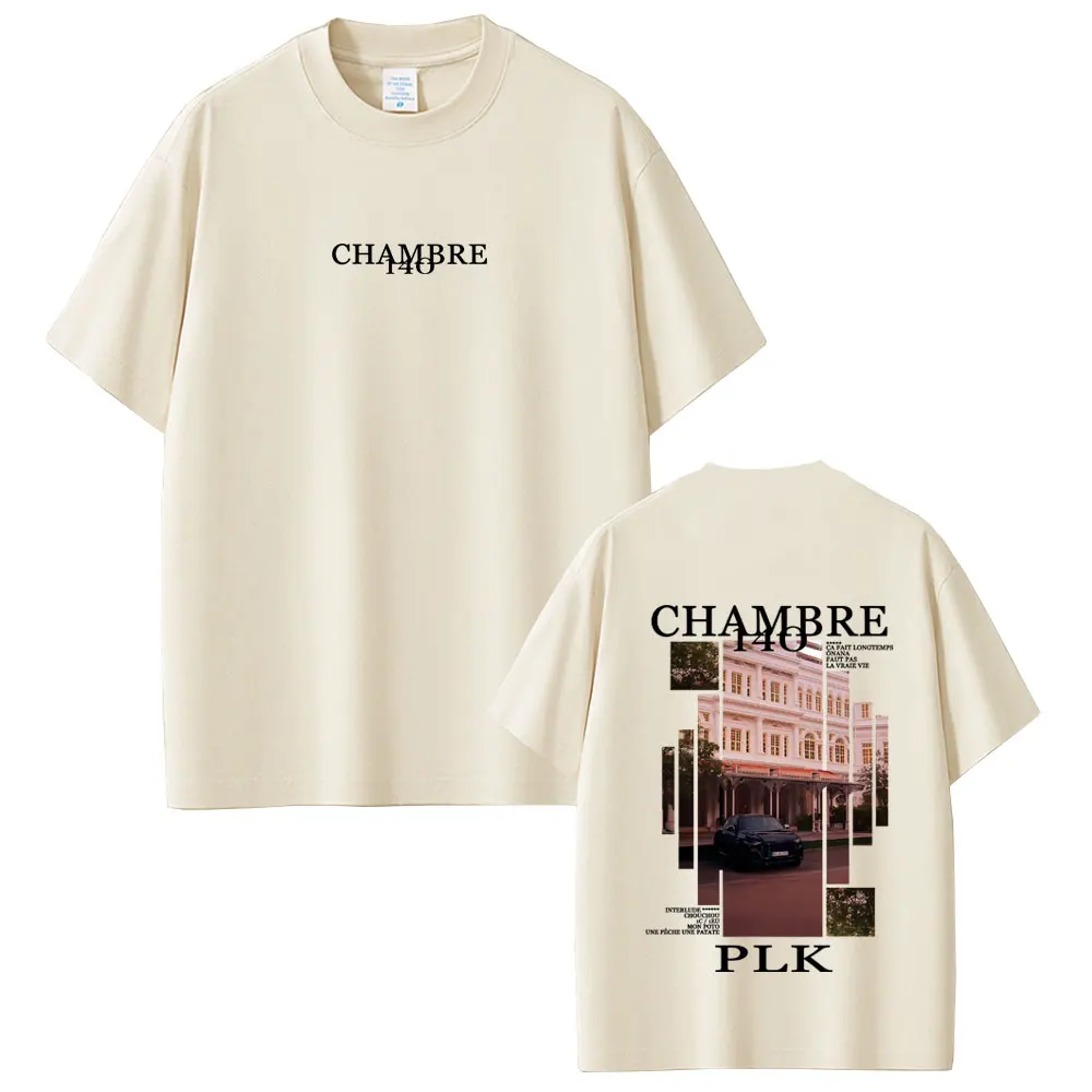 مغني الراب PLK Chambre 140 ألبوم الجرافيك تي شيرت الرجال النساء الهيب هوب موضة موسيقى البوب تي شيرت الذكور خمر عادية المتضخم التي شيرت