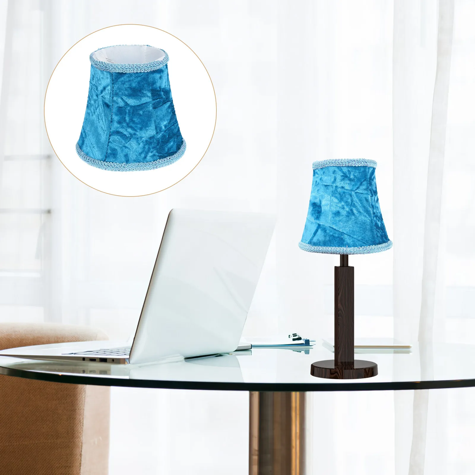Crystal Chandelier Fabric Lampshade Small Size Floor Desk Table Lamp Cover Vintage Retro European Style Light Shade Household