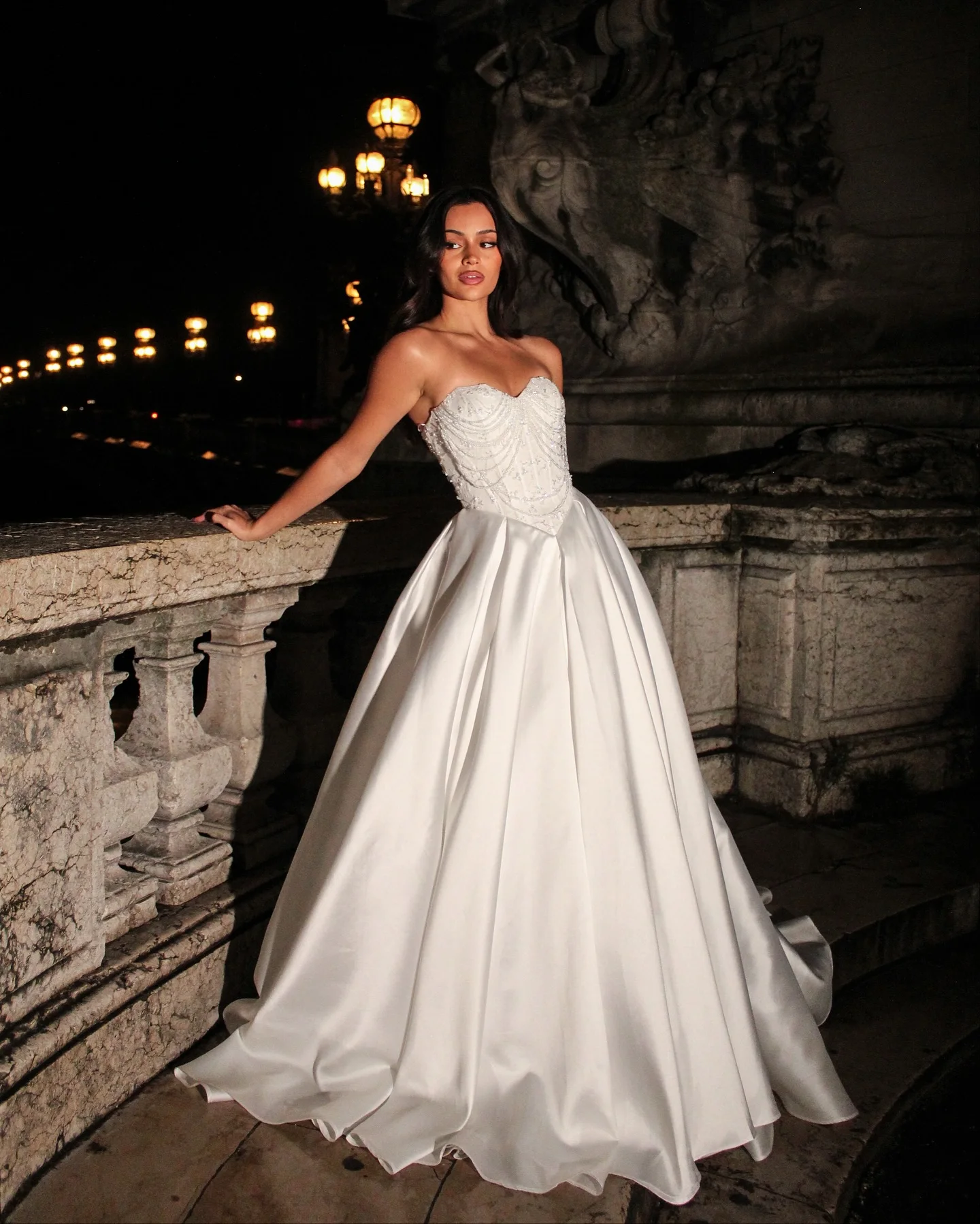 Kyoto personalizado branco sem alças drapeado pérolas vestido de casamento a linha cetim vestidos de noche até o chão vestidos de noite 2025