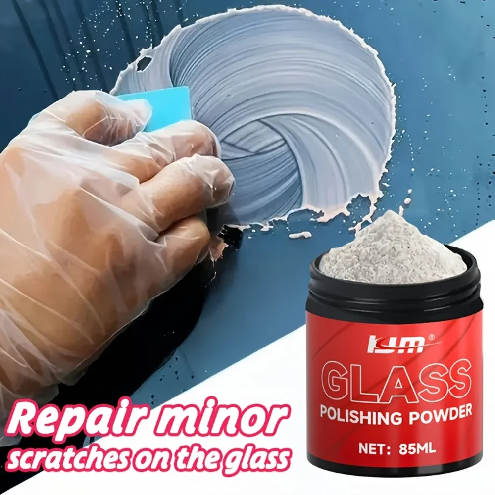

KJM 85 мл порошок для полировки стекла, инструмент для быстрого удаления царапин, инструмент для восстановления автомобильных зеркал, ванной комнаты, дома на колесах, раствор для ремонта поверхностей