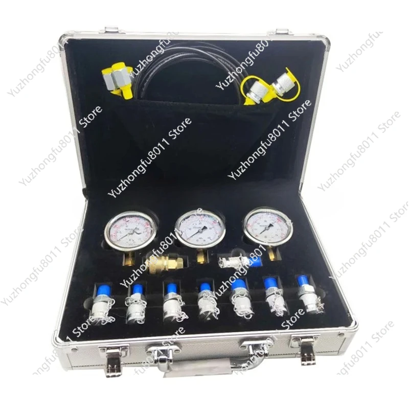 Hydraulic Pressure Test Gauge Kit Tester Coupling for Excavator Construction with Case for Industrial Use Presión Hidráulico