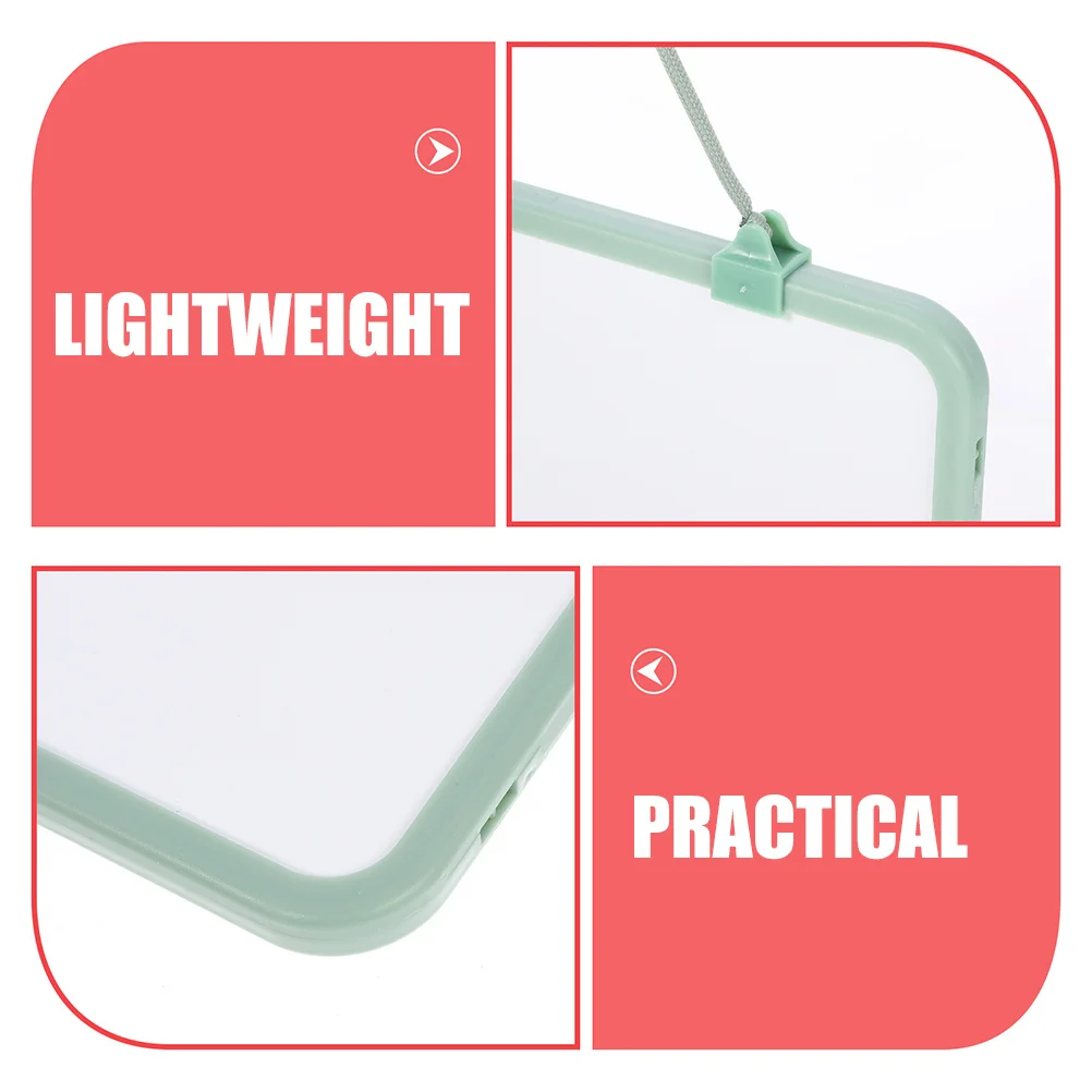 

2Pcs Dry Erase Hanging Whiteboard Small Plastic Writing Board Multifunctional Office Classroom White Boards for Study