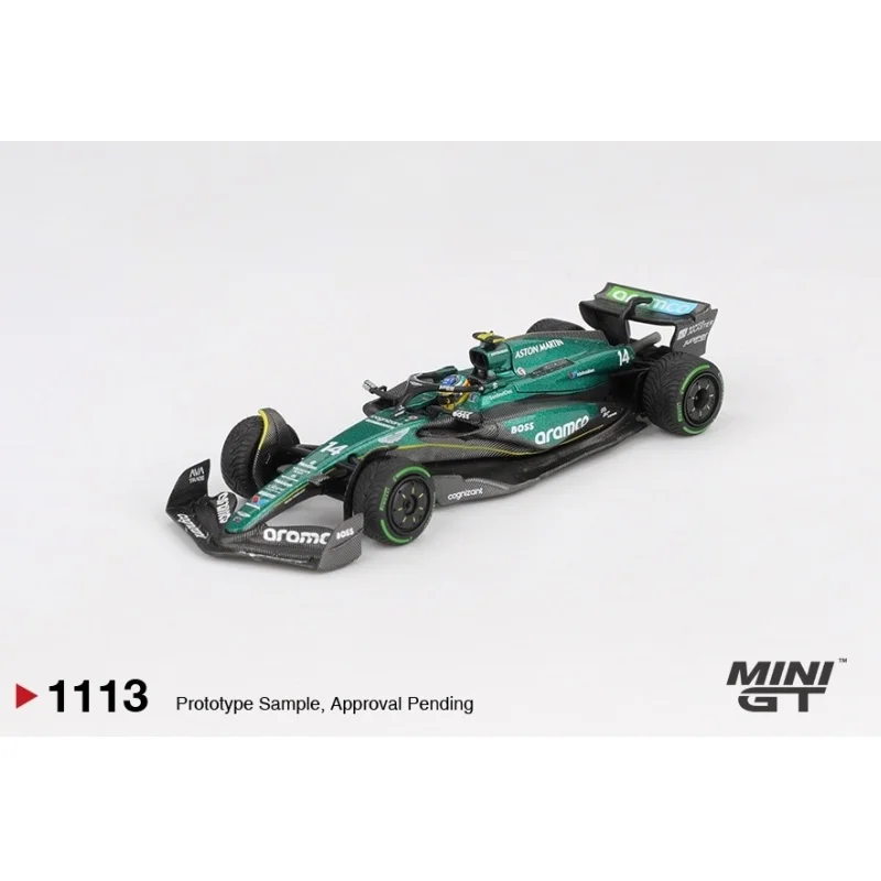 ميني جي تي 1:64 أستون مارتن AMR24 # 14 فرناندو ألونسو # 18 لانس سترول 2024 F1 مجموعة نماذج سيارة مصنوعة من خليط معدني هدية #3