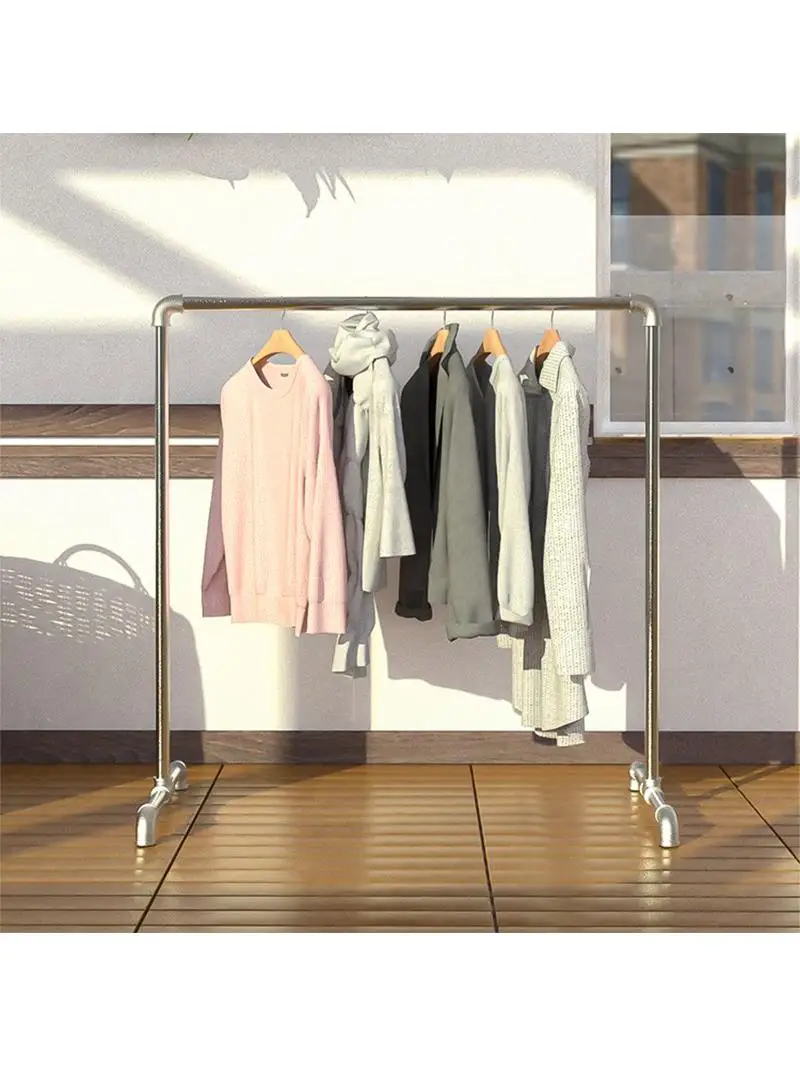 

Simple Portable Iron Clothes Drng Ra Bedroom Balcony Indoor Outdoor Hanging Rod Easy Assembly Disassembly Laundry Tool