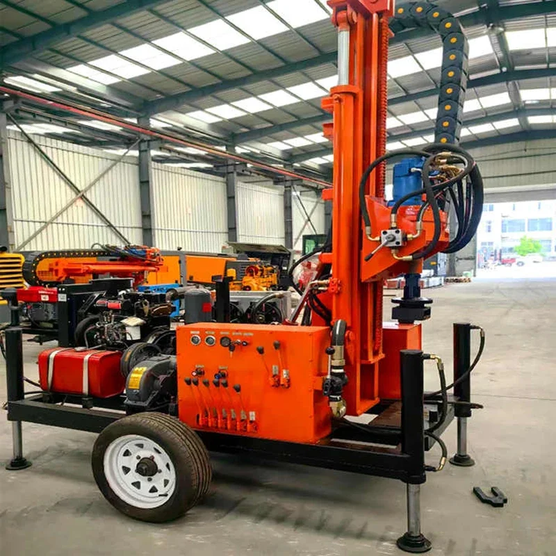 Customized Factory Direct Selling EPA Diesel Engine Water Well Drilling Rig For Water Well Wheeled Water Well Drilling Rig