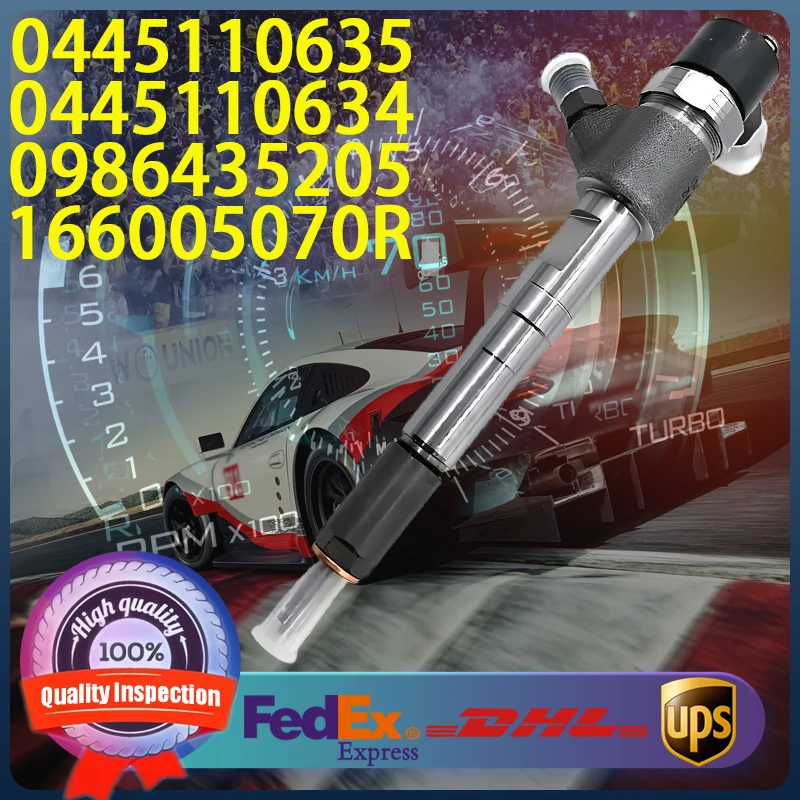 

0445110635 0445110634 0986435205 166005070R 4420518 Common Rail Injector For Nissan NV400 Opel Renault 2.3 DCI CDTi Engine