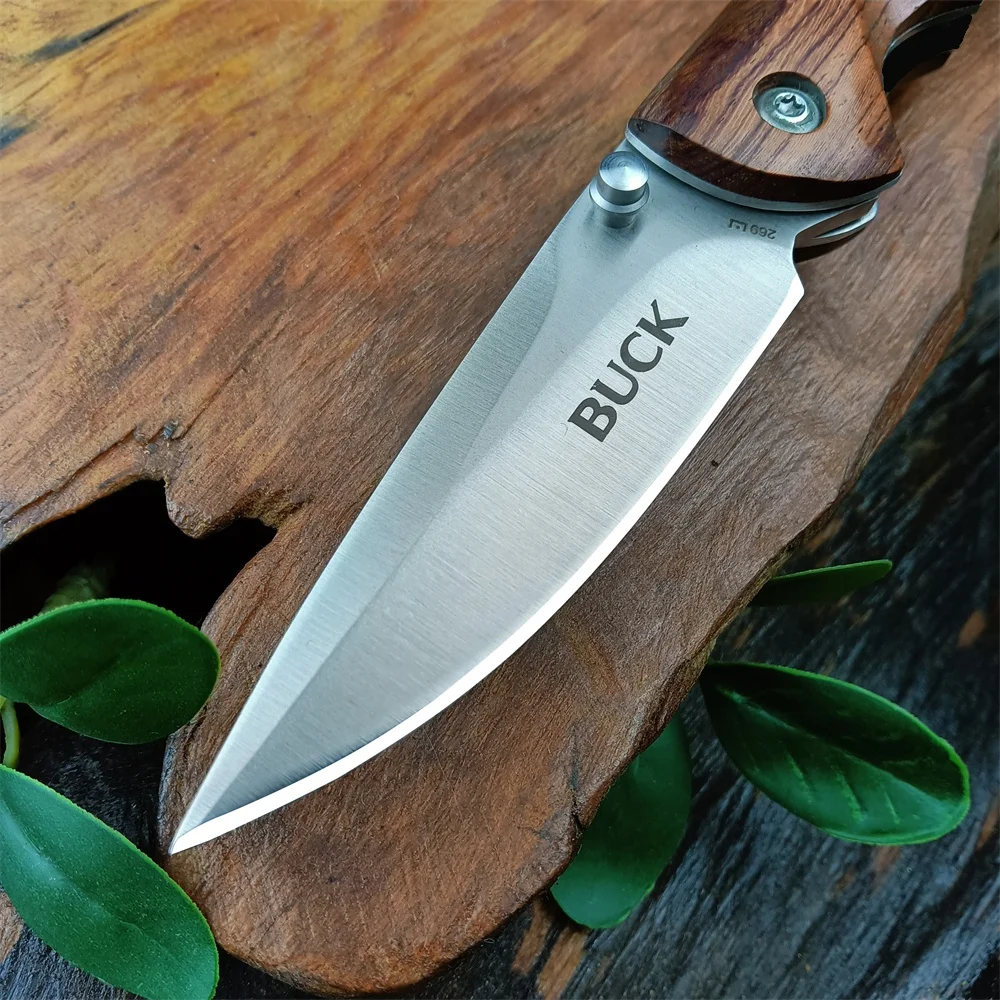 TOP Quality BK 269 Combo Folding Knife Pocket Knife 440C Blade Sour Branch Wood Handles Tactical Knife EDC Multitool