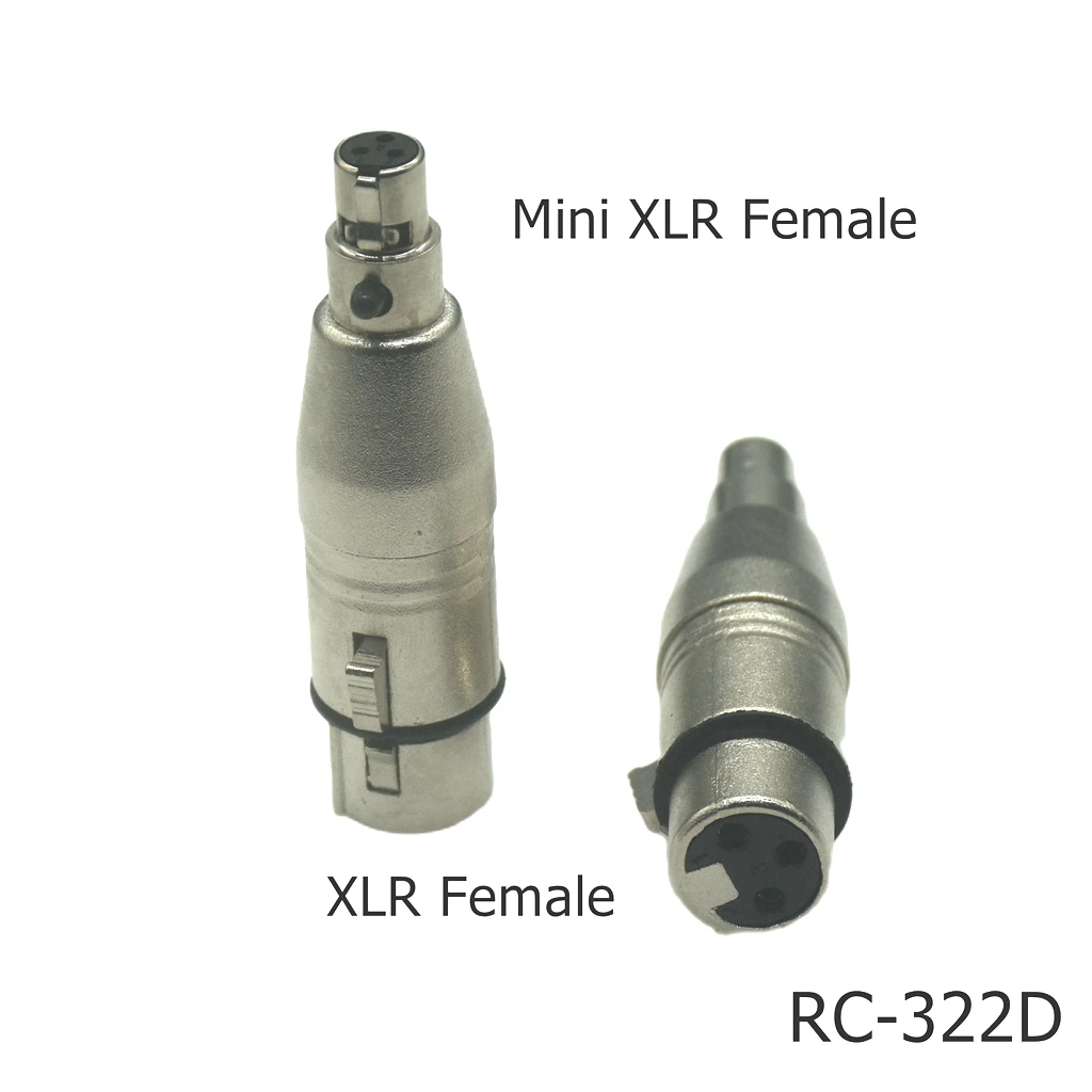 XLR To Mini XLR 3pin Audio Mic Microphone Adapter Connector Mini XLR 3 Pin Male Female to XLR 3 pin Male Plug SLR Camera