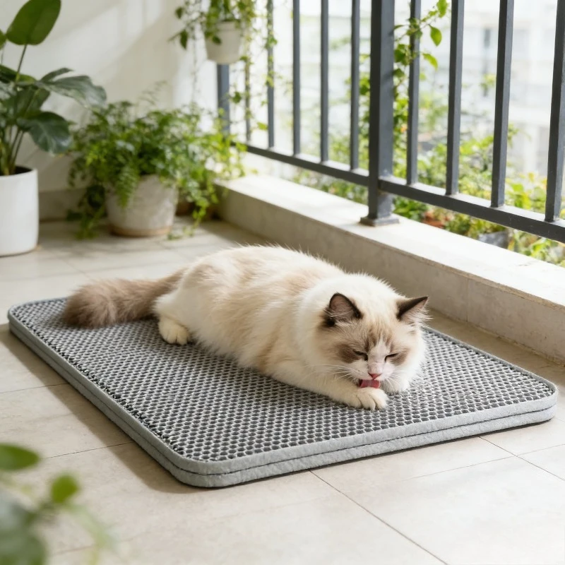 

Double Layer Filter Cat Litter Mat Extra Large Anti-Splash Sand Control EVA Washable Anti-Dirty Pet Pad Non-Slip Indoor Feline