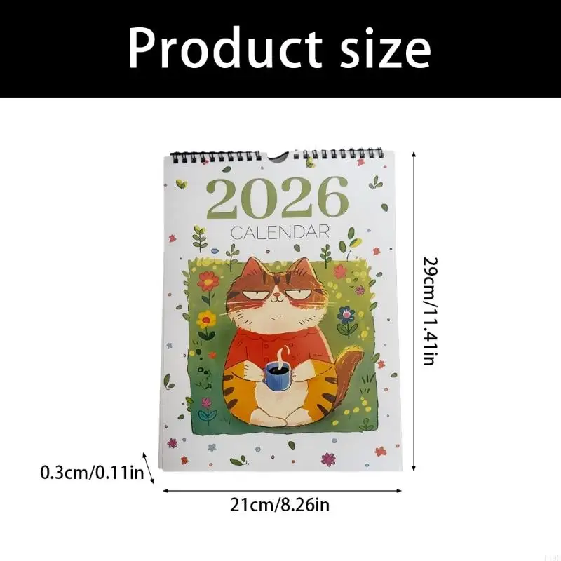 2026 تصميم معلق على الحائط تقويم فني مقاوم للتمزق وتاريخ واضح F19E