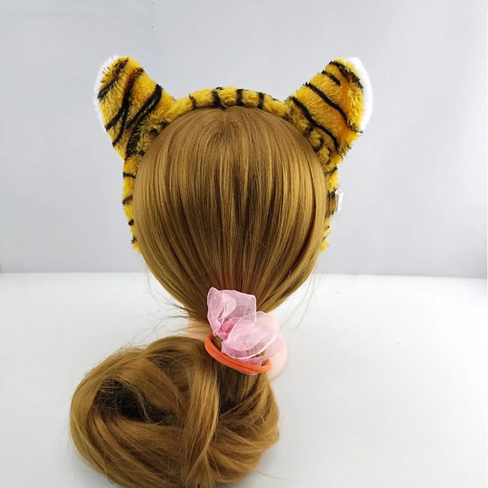 

Tiger Ear Headdress Tiger Headb Masquerade Party Supplies Halloween Costume Animal Cosplay Headwear Elastic Hair Hoop Kids