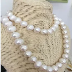 Bestselling AAA 11-12 mm Natural South Sea White Baroque Pearl Necklace 14k 18/36inch