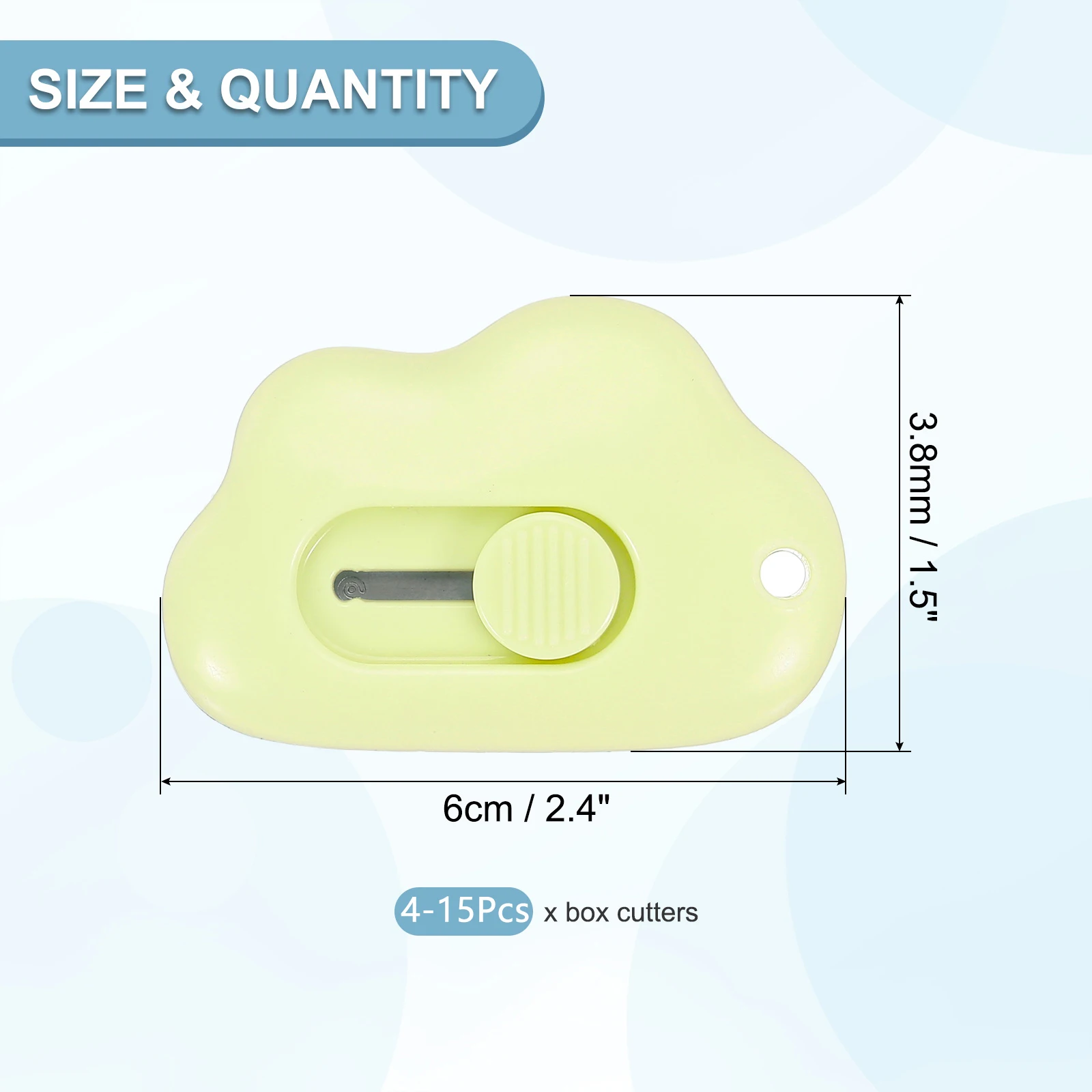 4-15Pcs Cloud Shaped Art Utility Knife Retractable Letter Opener Small Package Opener Envelope Opening Slitter Paper Box Cutter