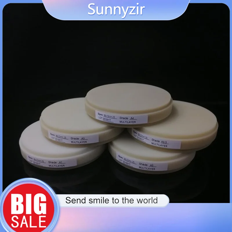 

Sunnyzir Best Selling High Quality Dental Lab CAD CAM Milling PMMA Resin Disc For Materiales De Laboratorio Dental