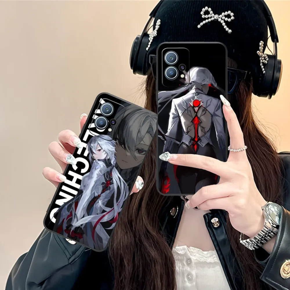 Genshin-funda de teléfono móvil Arlechino de impacto para Huawei P60 P50 P40 P30 P20 P10 P9 P8 Pro Lite Plus, Funda negra suave para teléfono