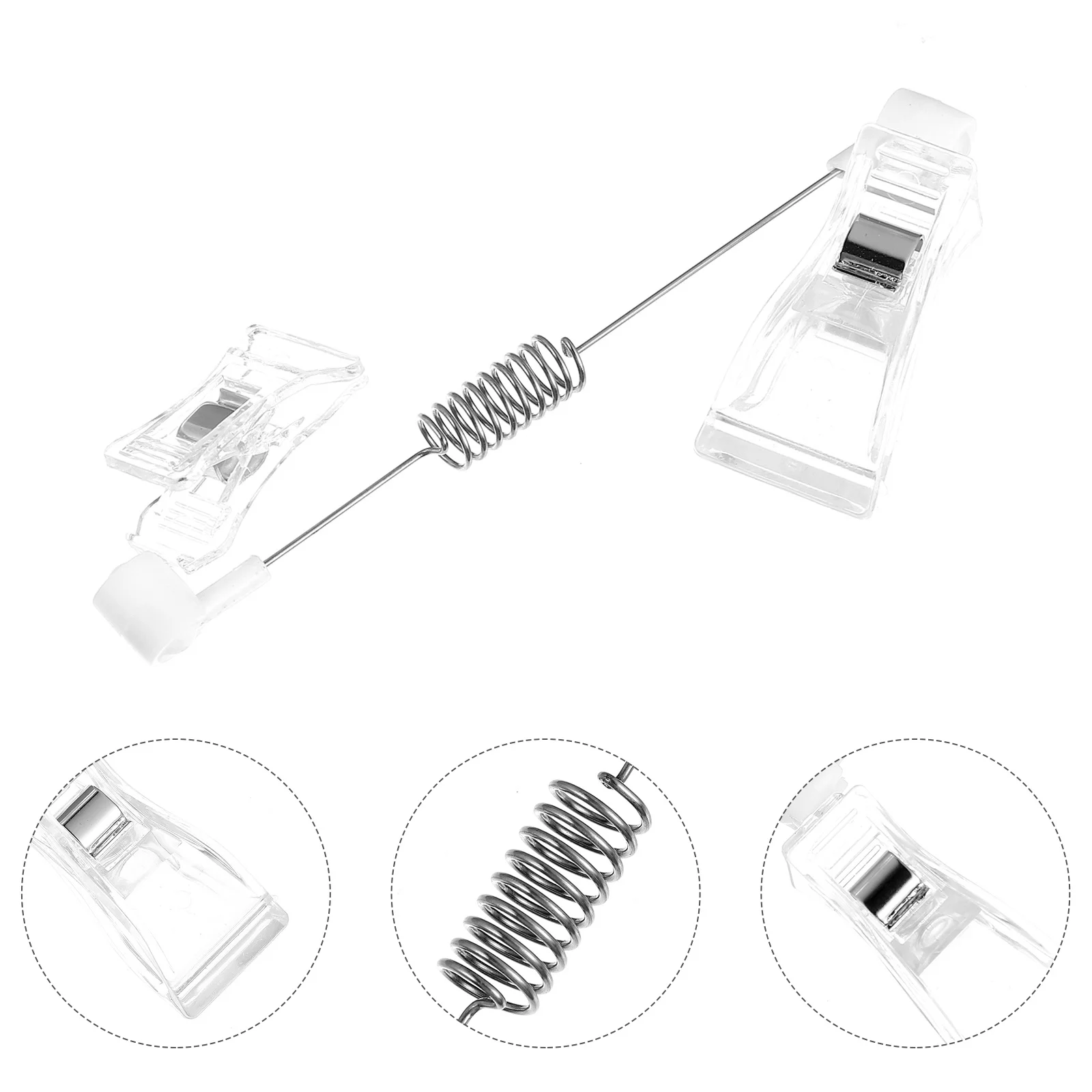 

5pcs Advertising Clip Holder Supermarket Price Tag Display Durable Dual-Head Clamp Bracket Promo Display Tool Card Holder Stand