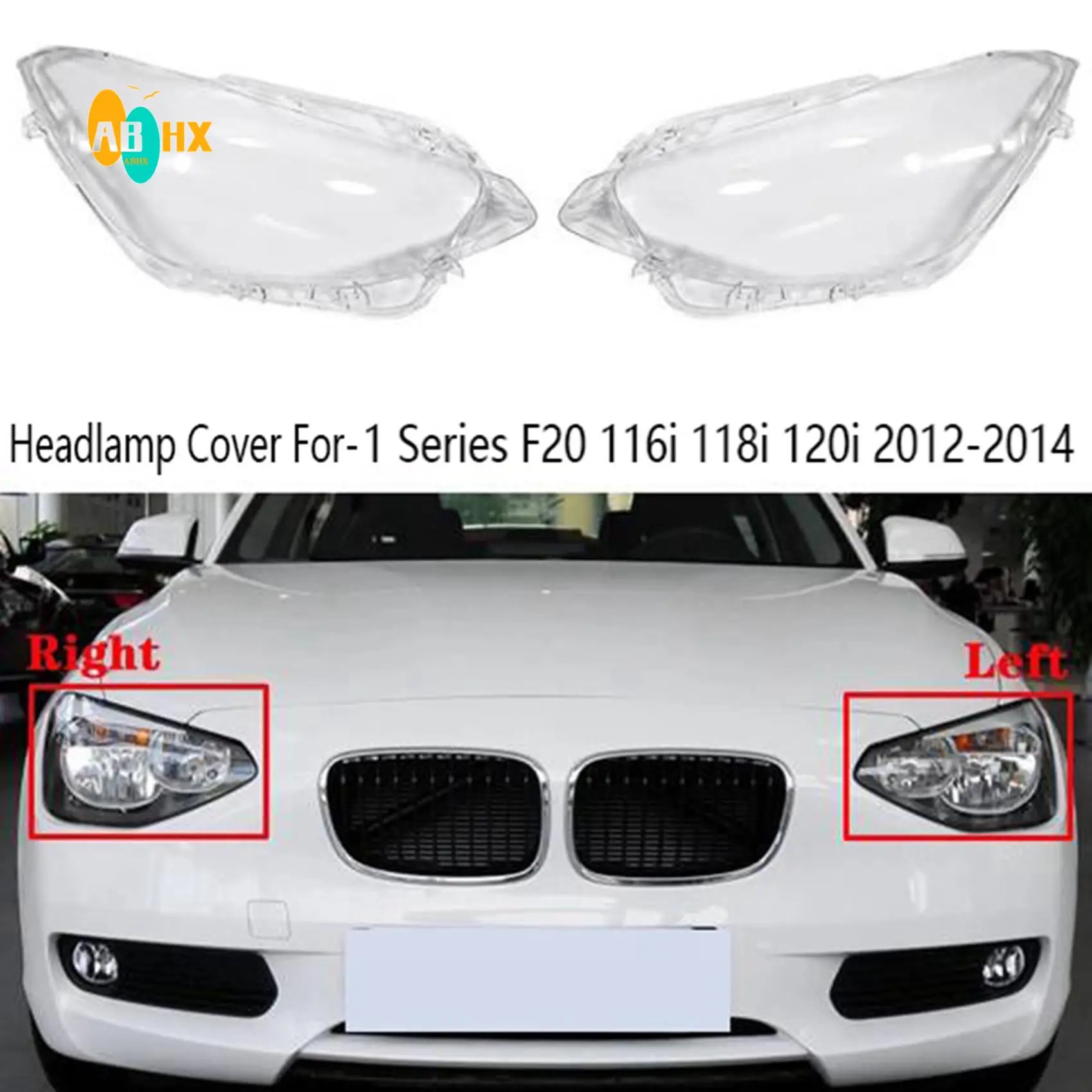 

ABHX-1 Piece Right Head Light Lamp Cover Glass Lens For-BMW 1 Series F20 116I 118I 120I 2012-2014