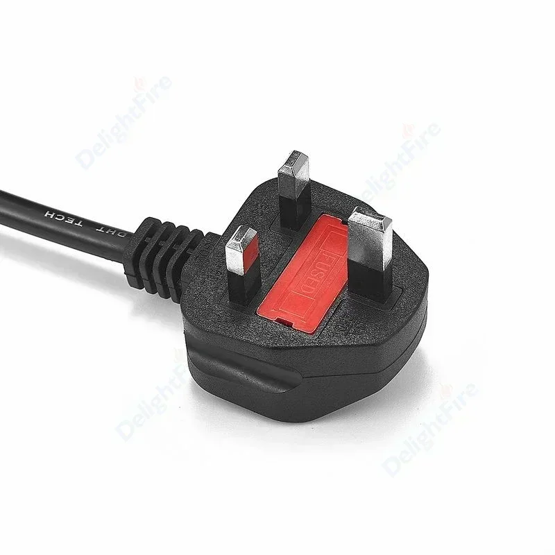 Type G Plug Power Cord UK Plug IEC C5 C13 3 Prong 1.5m AC Power Supply Cable With 13A Fuse for Dell Desktop PC Computer Monitor