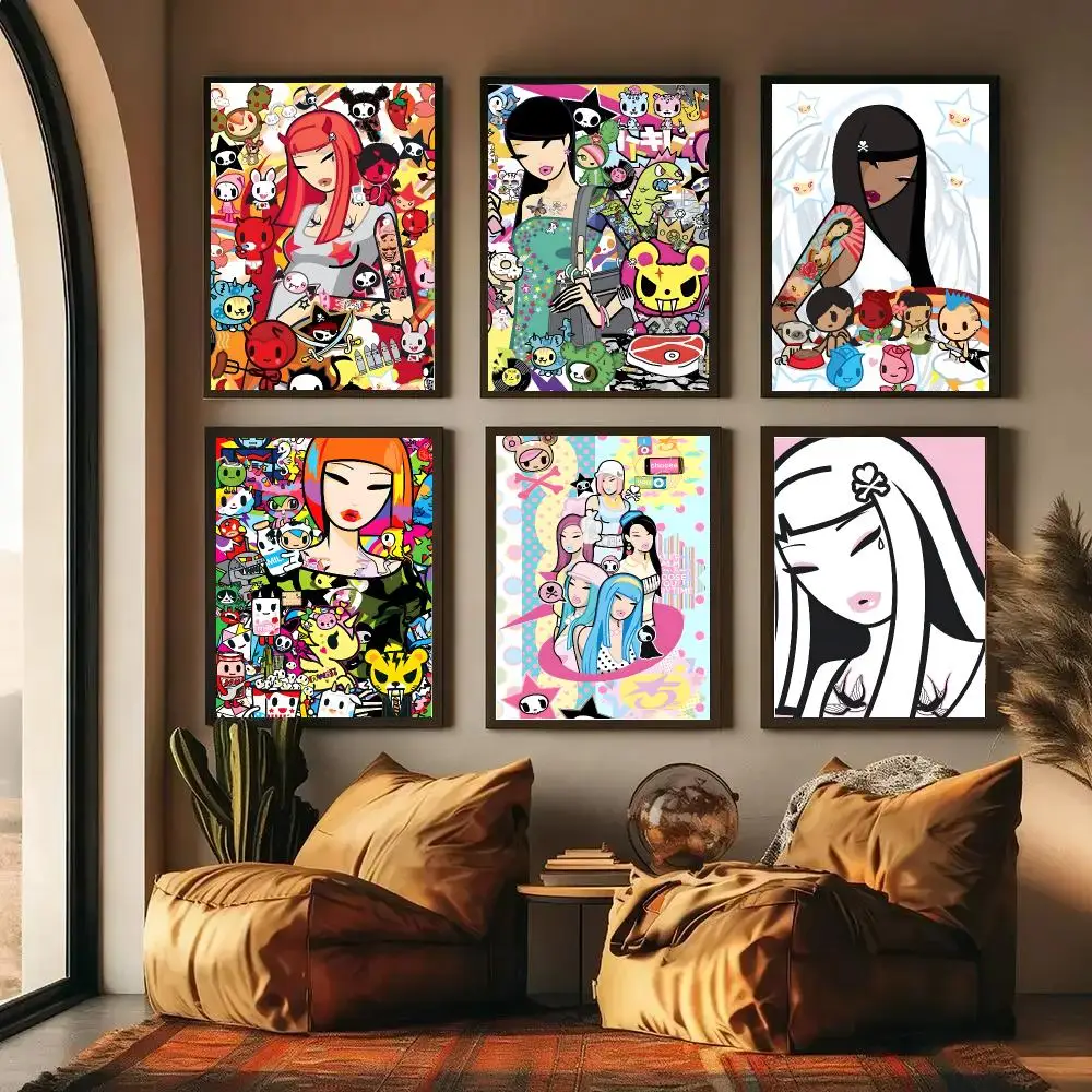 T-Tokidoki Poster High-definition Waterproof Poster Stickers, Suitable For Bedroom, Living Room, Home Decoration